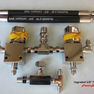 Lowrider Hydraulics Two Dump Kit, 3/8″, All Chrome Finished, Upgrade Level