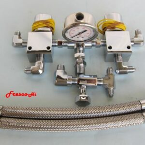 Lowrider Hydraulics Two Side Dump Kit W/gauge, Chrome Finished, Shiny, Pro Level