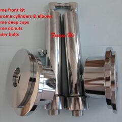 Lowrider Hydraulics All Chrome 8″cylinder, Deep Cup & Thick Donuts & Elbows