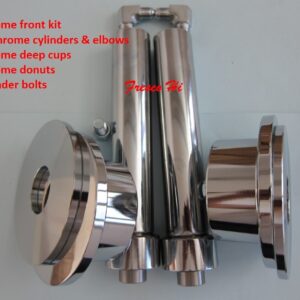 Lowrider Hydraulics All Chrome 8″cylinder, Deep Cup & Thick Donuts & Elbows