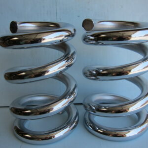 Lowrider Hydraulics 2-to Coils Spring Precut, 1 Side Flat, Chrome, For Front