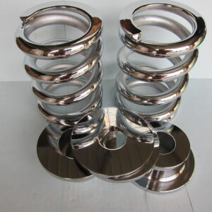 Lowrider Hydraulics 2 Ton Coil Springs Precut Deep Reverse Cup Donuts Chrome Kit