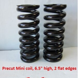 Lowrider Hydraulics Mini / Euro Coil Springs, 6.5″ Long, 2 Flat Edges, Black