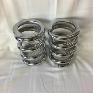 Lowrider Hydraulics 1 Ton Coil Springs Precuts/short Stack, Chrome, Flat Edges