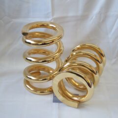 Lowrider Hydraulics 2 Ton Coils Spring Pre Cut, Flat Edges, Gold Plating Chevy