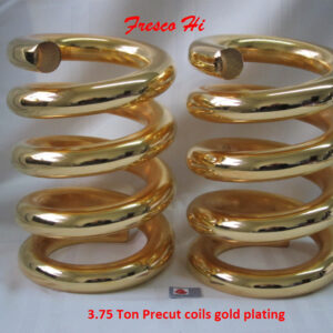 Lowrider Hydraulics 3.75 Ton Precut Coils Spring Flat Edge, Gold Plating, Caddy,