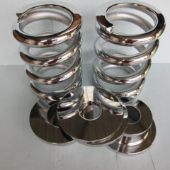 Lowrider Hydraulics 1 Ton Coil Springs Precut Deep Reverse Cup Donuts Chrome Kit