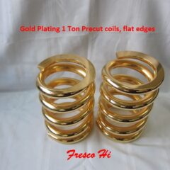 Lowrider Hydraulics 1 Ton Coils Spring Precut, Flat Edges, Gold Plating, Chevy