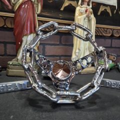 Lowrider  Custom Vintage Polished  Stainless 7 Inch Chain-link  Steering Wheel