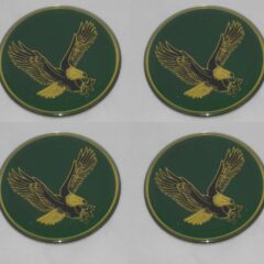 # 4 – Green Bird Eagle Logo Wheel Rim Center Cap Round Decal Sticker 1-3/4″ 44mm