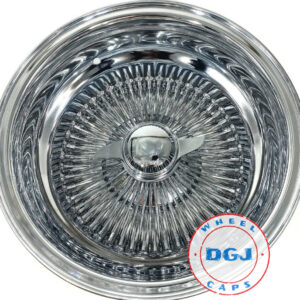 15×10 Reverse 100 Spokes All Chrome Lowrider Wire Wheel Rims