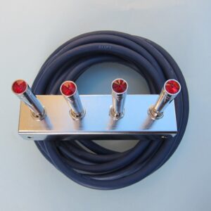 Lowrider Hydraulics Toggle Switch & Panel & Wire & Red Extension Kit