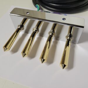 Lowrider Hydraulics /air Ride Suspension Switch Prewired Fbss  Chrome / Gold Ext