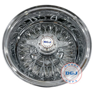 Dgj 14×7 Rev 72 Cross Lace Diamond Spokes All Chrome Lowrider Wire Wheels