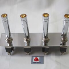 Lowrider Hydraulics 3 Prongs Switch & 4-hole Panel & Gold Extension Kit