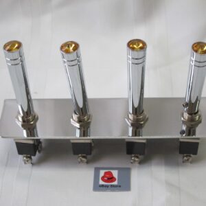 Lowrider Hydraulics 3 Prongs Switch & 4-hole Panel & Gold Extension Kit