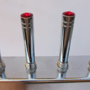 Lowrider Hydraulics 3 Prongs Switch & 4 Hole Panel & Red Extension Kit