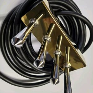 Lowrider Hydraulics /air Ride Suspension Switch Prewired Fbss  Gold / Chrome Ext