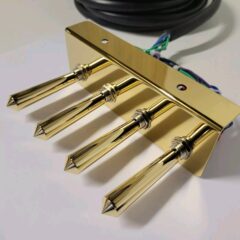 Lowrider Hydraulics /air Ride Suspension Switch Prewired Fbss  Gold On Gold Ext