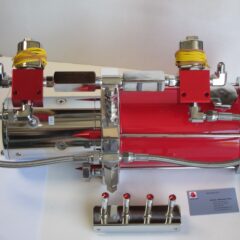 Lowrider Hydraulics Red/chrome Beauty Pump Setup Kit, Polished Block, Clean Look