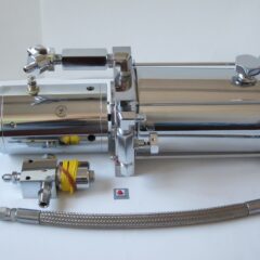 Lowrider Hydraulics Chrome Pump Y Block, 1/2″ Block, Comp Motor, #13 Gear, Hop