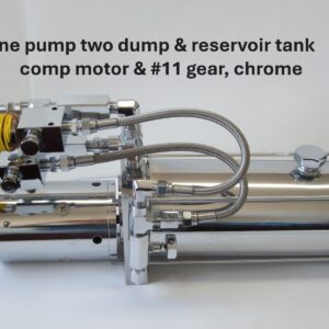 Lowrider Hydraulics Chrome 1 Pump 2 Dump #11 Gear, Comp Motor Reservoir Tank Hop