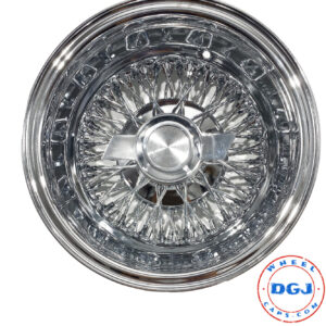 13×7 Reverse 72 Spoke Cross Lace Chrome Lowrider Wire Wheel Rims