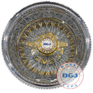 DGJ 13×7 Engraved Rev 72 Cross Lace Diamond Spokes Lowrider Wire Wheel Rims