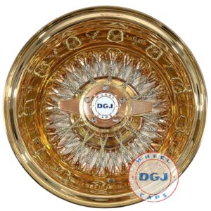 Zenith 13×7 Rev 72 Dmnd Cross Lace Gold, Rose Gold & Chrome Lowrider Wire Wheels