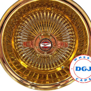 13×7 Zenith Style Rev 100 Spoke All Gold Lowrider Wire Wheel Rims