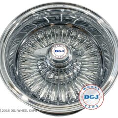 DGJ 13×7 Rev 72 Straight Lace All Chrome Lowrider Wire Wheel Rims