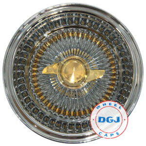 Dgj Wheel 13×7 Rev 100 Spoke Gold Nipples & Hub Ring Lowrider Wire Wheels