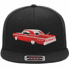 Lowrider Flat Bill Hat Black 1964 Impala Lowrider