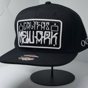 Custom Chicano Califas Newark Men Snapback Hat Black Lowrider Biker