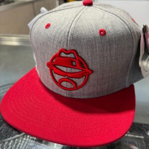 Lowrider Hat Cap Grey Gray Red Logo Snap Back Snapback