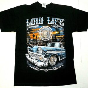Lowrider T-shirt Low Life Urban Streetwear Men’s Tee Black New