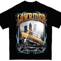 Lowriding Impala Og Cat Mens Heavyweight T-shirt Print On Shaka Wear Tee