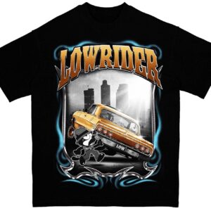 Lowriding Impala Og Cat Mens Heavyweight T-shirt Print On Shaka Wear Tee