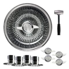 14×7 Rev 100 Spoke Ss Straight Lace Lowrider Wire Wheels, 2 Bar Cut Ko, Set Of 4