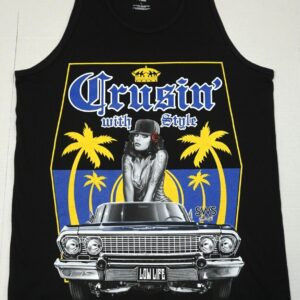 Lowrider Tank Top T-shirt Low Rider Cruisin’ Urban Streetwear Vest Black New