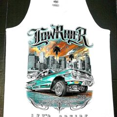 Lowrider Tank Top T-shirt Let’s Cruise Urban Streetwear Vest White New