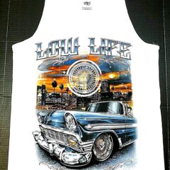Lowrider Tank Top T-shirt Low Life Urban Streetwear Vest White Medium New
